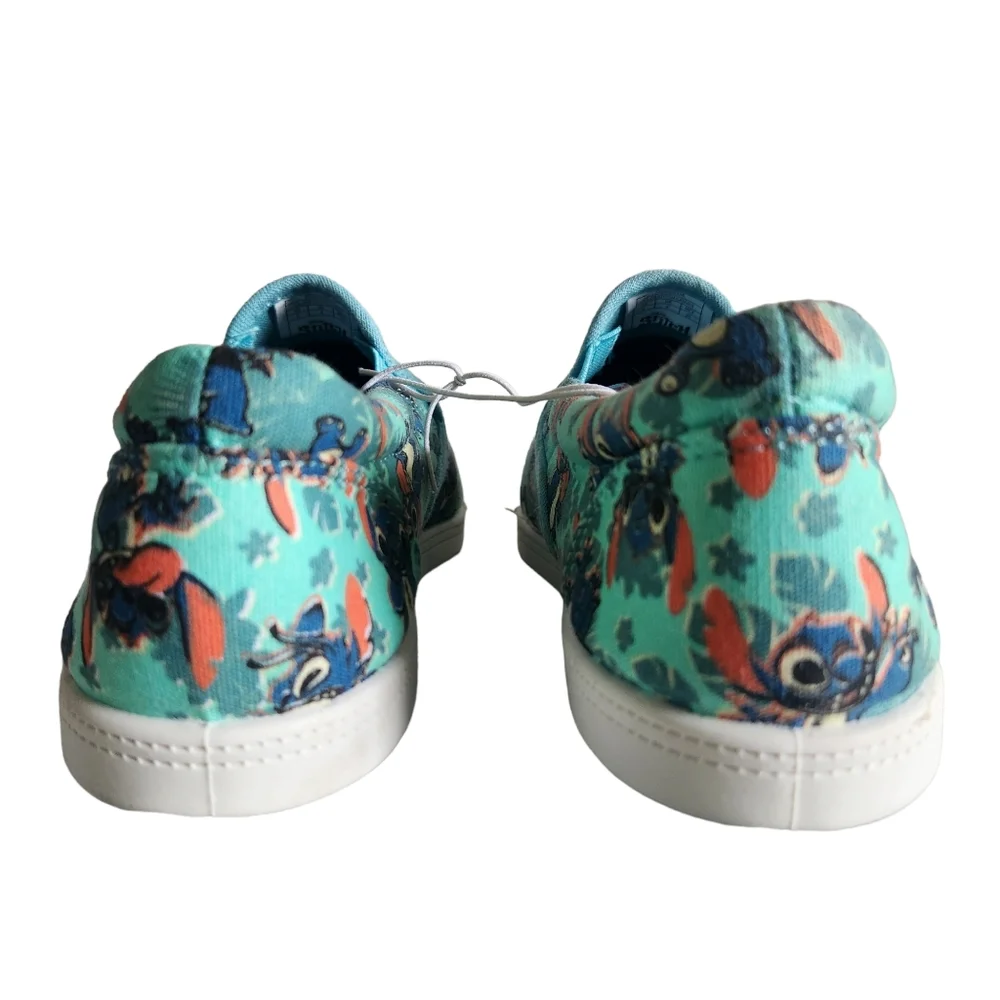 Disney Lilo and Stitch Hawaiian Sneakers Slip On Shoes Size 8